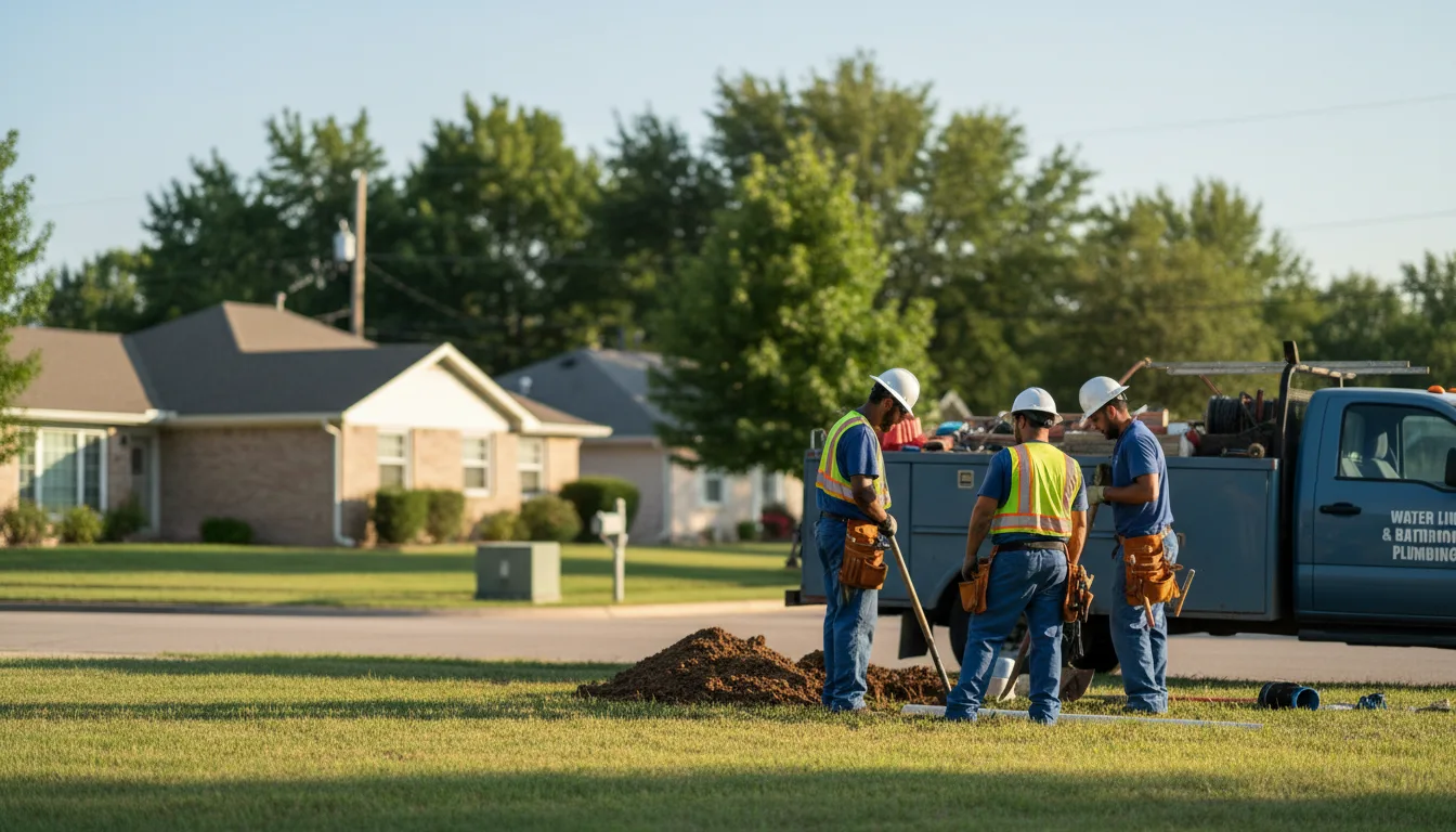 Residential water line and bathroom plumbing service in La Valle, WI